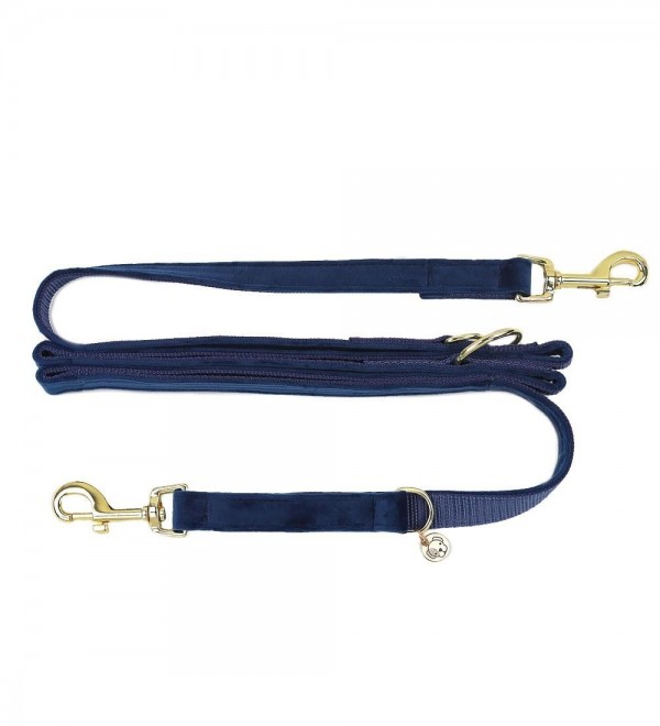 Leash Multiposición Perro Velvet Azul