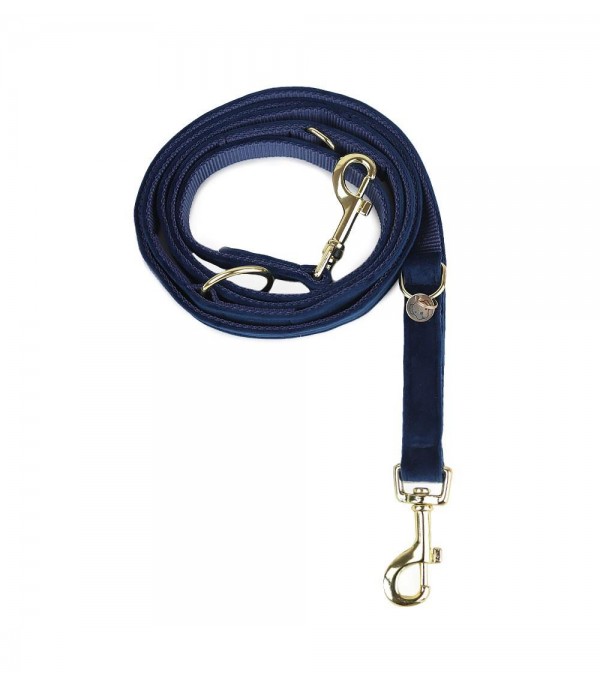 Blue Velvet Multiposition Dog Leash