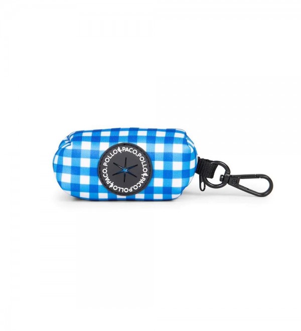 Blue Vichy Dog Waste Bag Holder