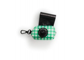 Green Vichy Dog Bag Holder