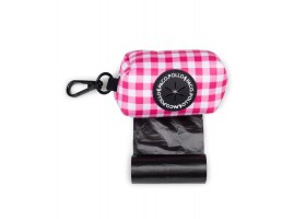 Pink Vichy Dog Bag Holder