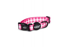 Pink Vichy Dog Collar