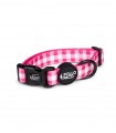 Pink Vichy Dog Collar