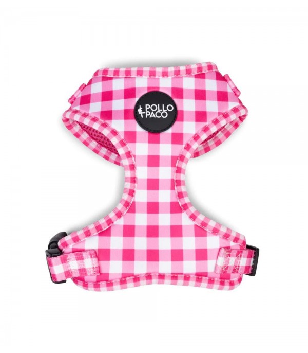 Pink Vichy Dog Harness