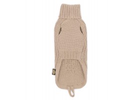 Beige Braided Dog Sweater