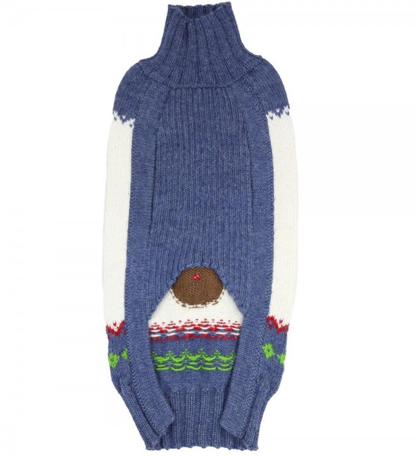 Blue Rudolph Christmas Dog Sweater