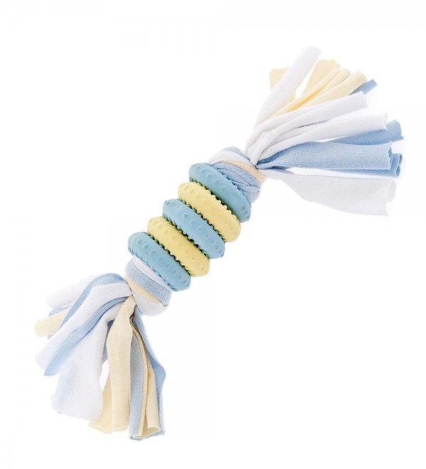 Toy Rings and Blue Yarn