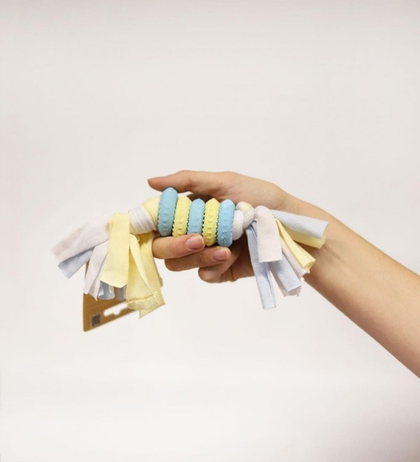 Toy Rings and Blue Yarn
