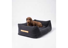 Henri Cotton Black Dog Bed