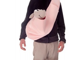 Dog shoulder bag - Pink Wallaby