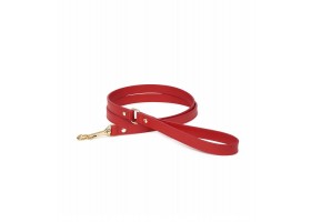 Leather Dog Leash - Nara Regular Red