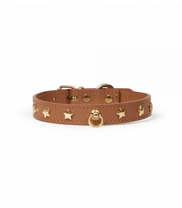 Leather Dog Collar - Nara Toy Camel