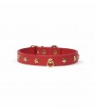 Collar Cuero Perro - Nara Toy Rojo