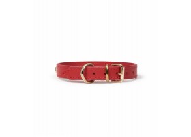 Leather Dog Collar - Nara Toy Red