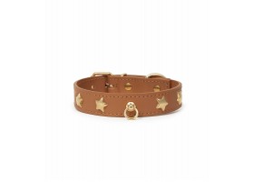 Leather Dog Collar - Nara Regular Camel