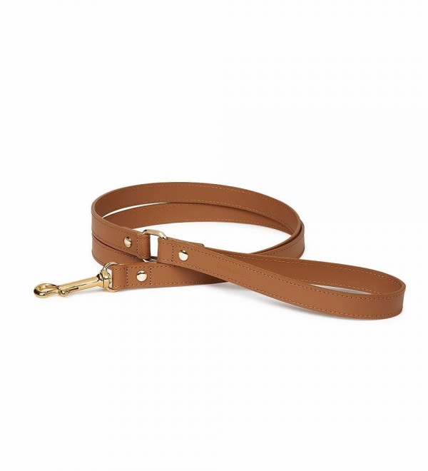 Leather Dog Leash - Nara Regular Camel