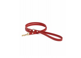 Leash Leather Dog Leash - Nara Toy Red