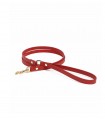 Leash Leather Dog Leash - Nara Toy Red