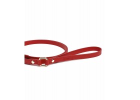 Leash Leather Dog Leash - Nara Toy Red