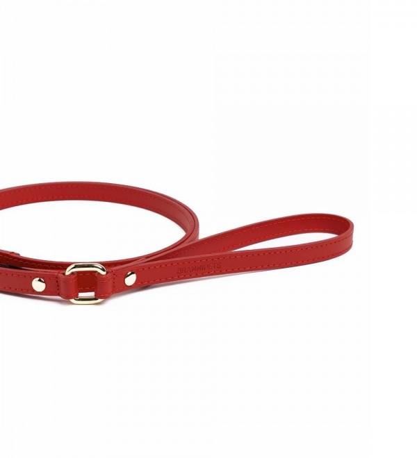 Leash Leather Dog Leash - Nara Toy Red