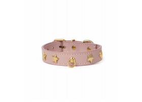 Leather Dog Collar - Nara Regular Pink