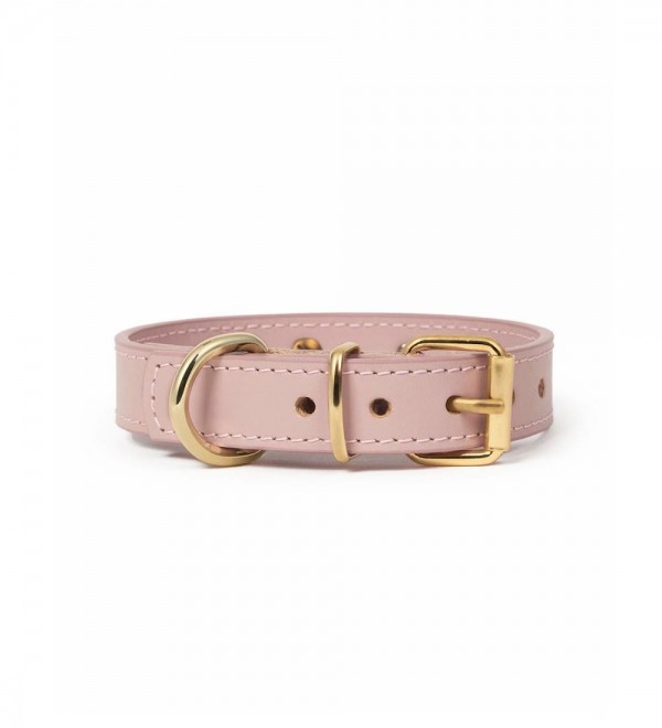 Collar Cuero Perro - Nara Regular Rosa