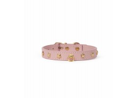 Collar Cuero Perro - Nara Toy Rosa