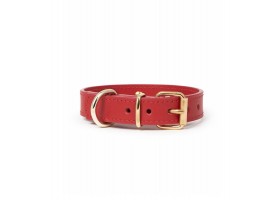 Collar Cuero Perro - Nara Regular Rojo