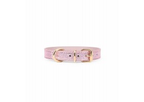 Collar Cuero Perro - Metal Toy Rosa