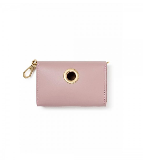 Leather Hygienic Bag Holder - Nara Pink