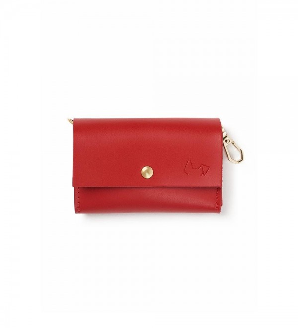 Hygienic Bag Holder Leather - Red Nara
