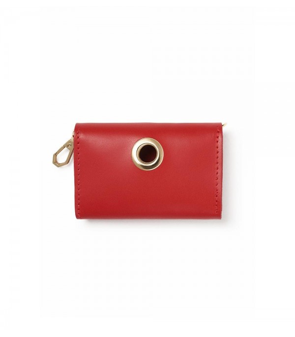 Leather Hygienic Bag Holder - Nara Red