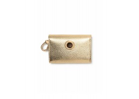 Hygienic Bag Holder Leather - Golden Metal