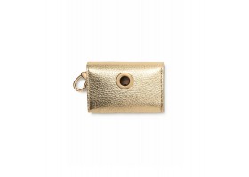 Leather Hygienic Bag Holder - Golden Metal