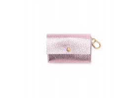 Hygienic Bag Holder Leather - Pink Metal