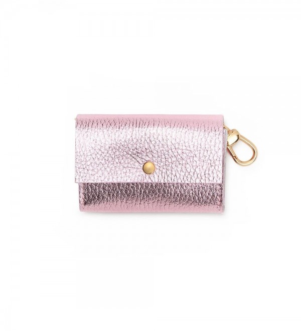 Hygienic Bag Holder Leather - Pink Metal