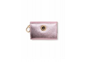 Hygienic Bag Holder Leather - Pink Metal