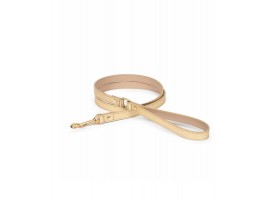 Leather Dog Leash - Metal Regular Gold