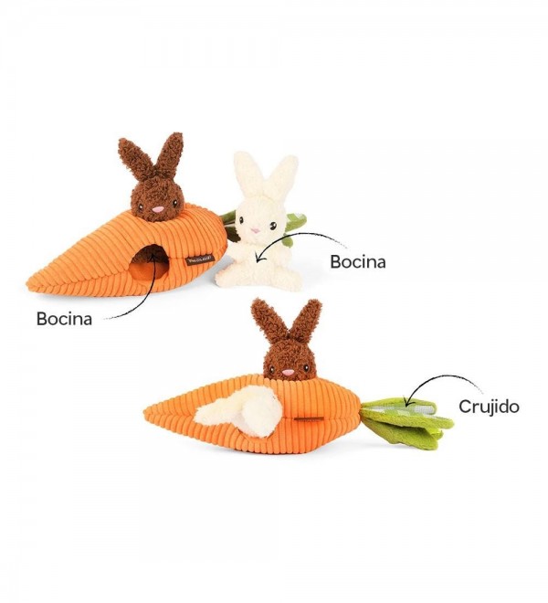 Dog Plush Toy - Carrot and Rabbits