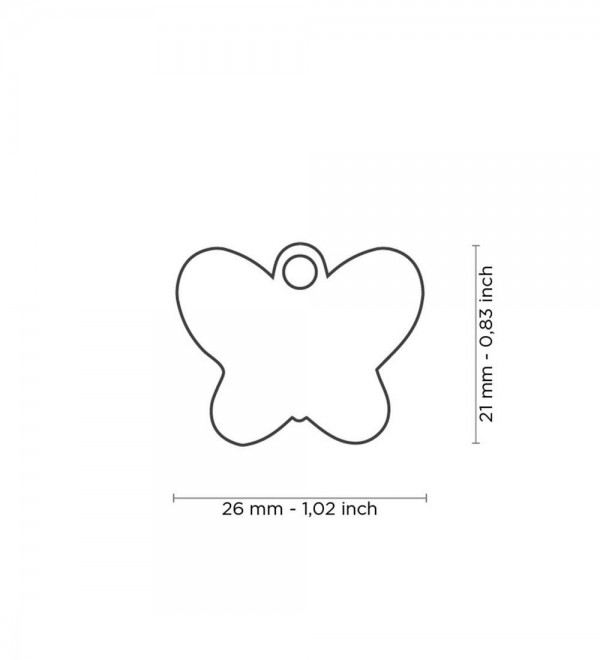 Chapa perro - Charms Mariposa