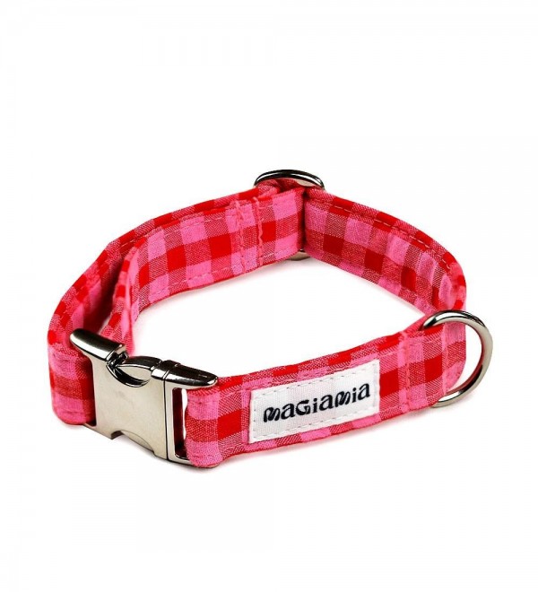 Collar for dog - Vichy Strawberry