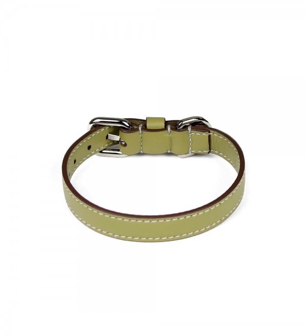 Collar Leather Dog - Essential Olive
