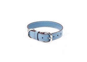 Collar Leather Dog Essential Blue