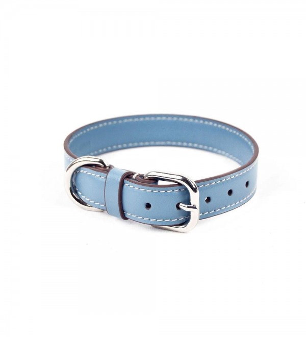 Collar Cuero Perro Essential Azul