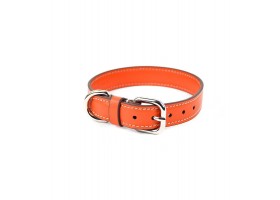 Collar Leather Dog Essential Orange
