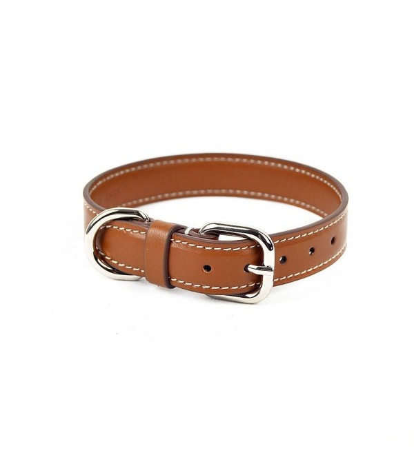 Collar Leather Dog Essential Tobacco