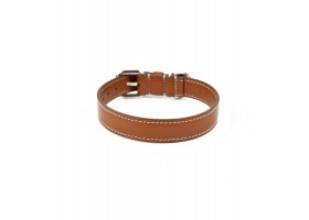 Collar Leather Dog Essential Tobacco