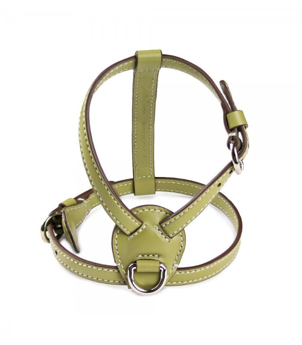 Leather Dog Harness - Nuvola Oliva