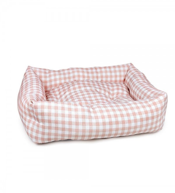 Vicky Pink Dog Bed - Removable Cover