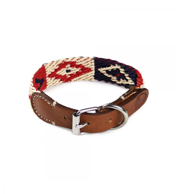 Leather Dog Collar - Peruvian Indian Petite